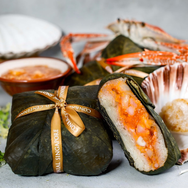 Singapore Black Pepper Chili Crab, Prawn and Bedford Scallop [SIGNATURE) 辣 椒 蚧 法 囯 帶 子 粽