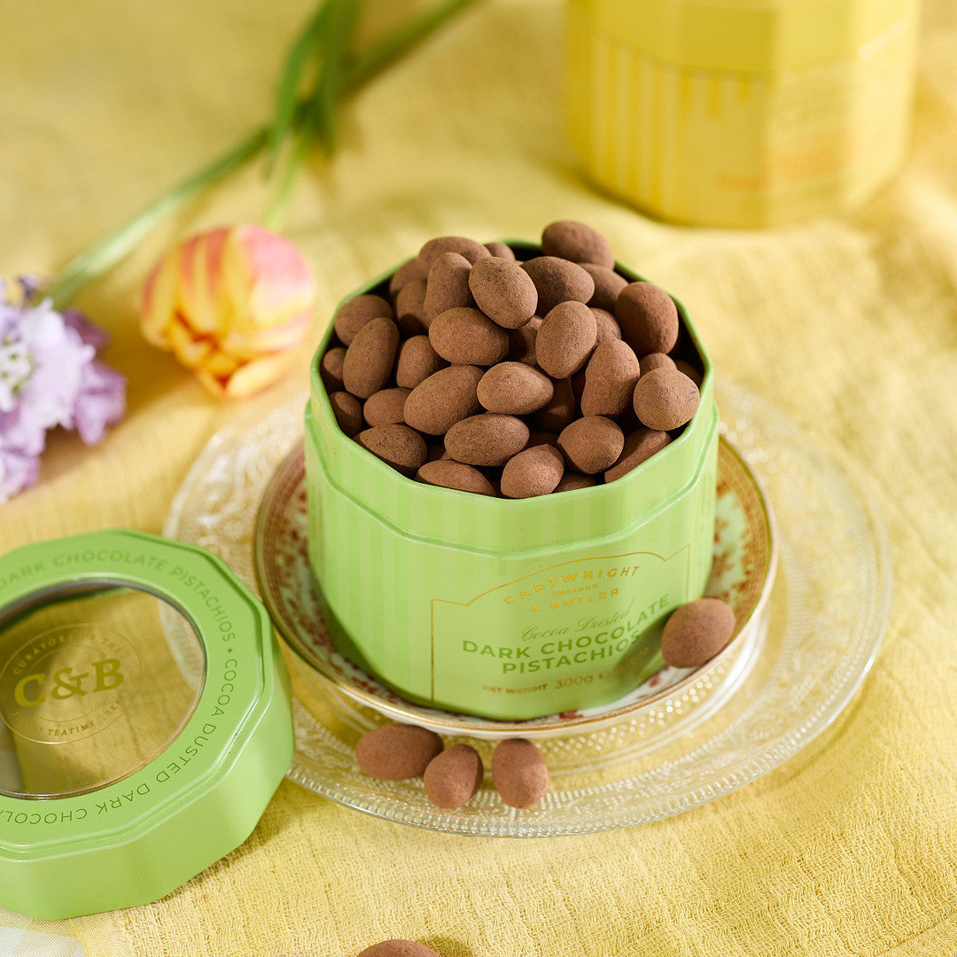 Cocoa Dusted Dark Chocolate Pistachios