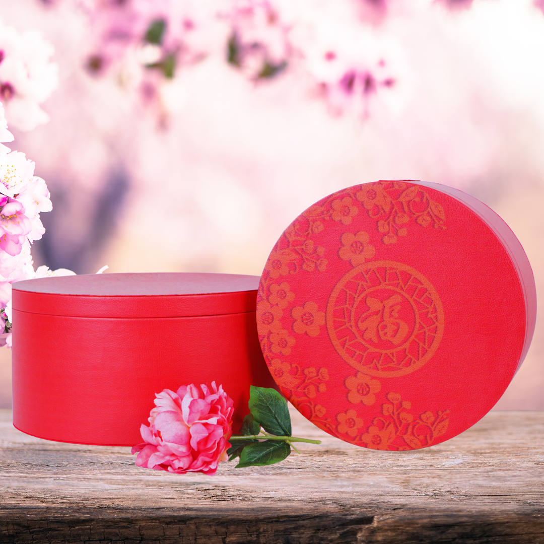 Round Red basket LARGE - For CNY Customised Hamper/Gift Set