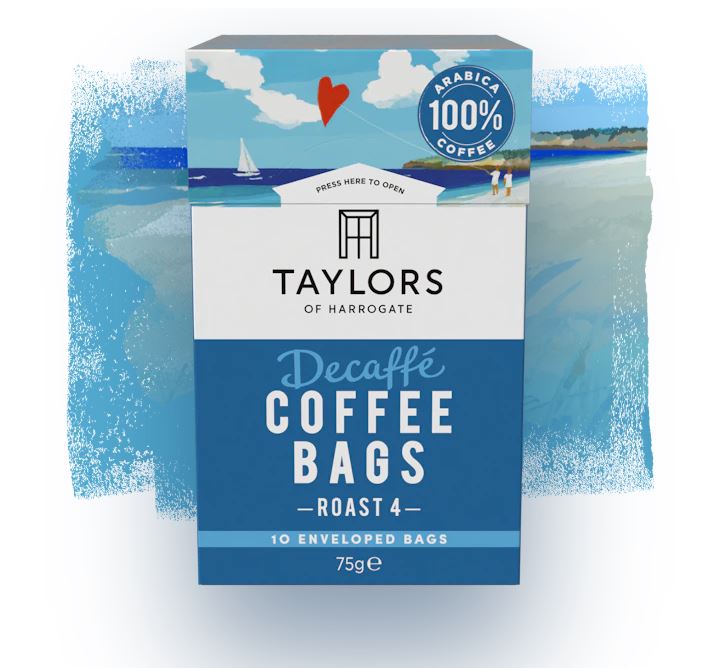 Taylors of Harrogate Decaffe Coffee Bags 10 Enveloped Bags