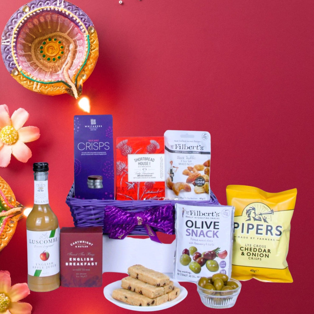 Deepavali Cheerful Gift Set in Purple Tray
