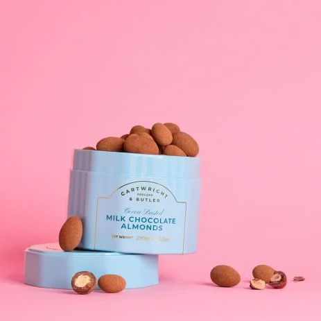 Cocoa Dusted Milk Chocolate Almonds
