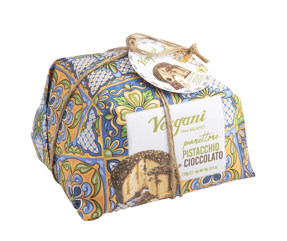 Vergani Sicily Trip Pistachio and Chocolate Panettone 750g