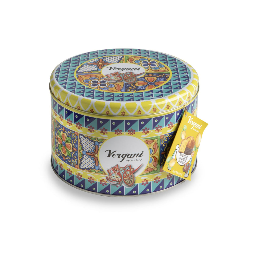 Vergani Sicily Trip Limoncello Panettone in Tin 750g