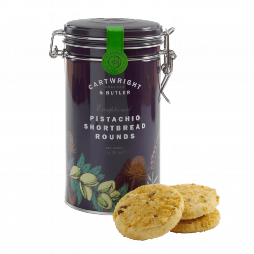 Cartwright and Butler Pistachio Shortbread Rounds tin 200g