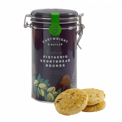 Cartwright and Butler Pistachio Shortbread Rounds tin 200g [ 19 Oct 2024]