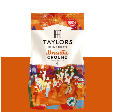 Taylors of Harrogate Brasilia Ground Coffee 227g [ 09/2024]