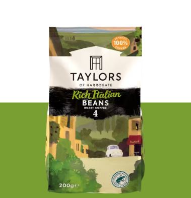 Taylors of Harrogate Rich Italian Coffee Beans 227g [ End September 2024]
