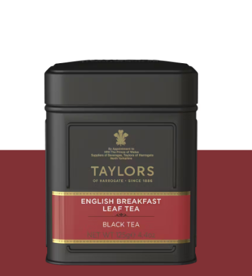 Taylors of Harrogate English Breakfast Leaf Tea in Caddy 125g