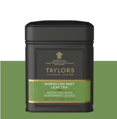 Taylors Of Harrogate Moroccan Mint Green Tea Leaf Caddy 125g