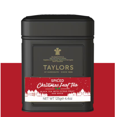Taylors of Harrogate - Spiced Christmas Leaf Tea in Caddy 125g