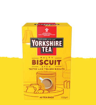 Yorkshire Biscuit Brew 40 Tea Bags (Yellow Pack)