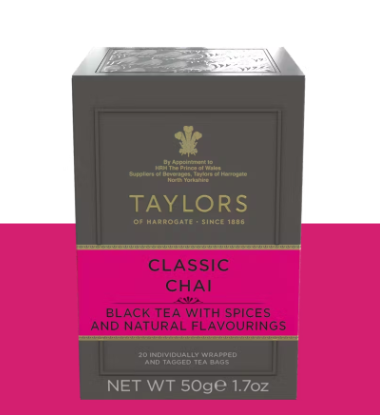 Taylors of Harrogate Classic Chai Tea Bag 20 Sachets [ Nov 2024]
