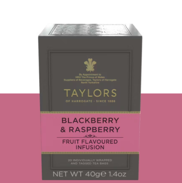 Taylors of Harrogate Blackberry & Raspberry Infusion Tea Bag 20 Sachets