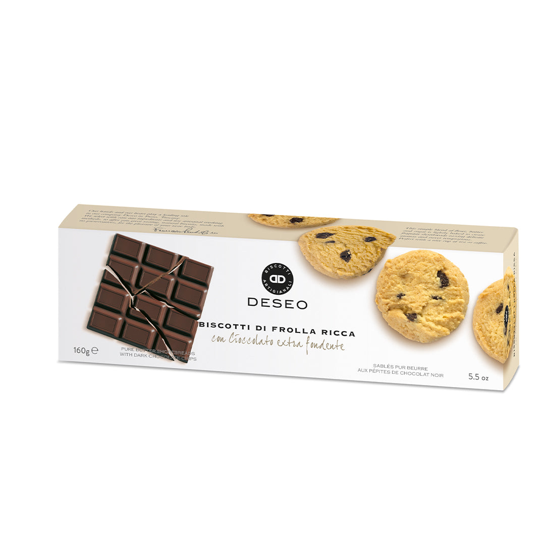 Deseo Rich Shortbread Cookies Extra Dark Chocolate 160g