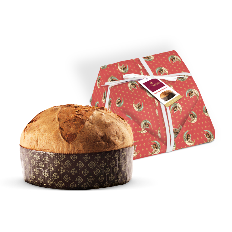 Domori Piedmont Panettone - Dark Chocolate Drops and Gianduja Cream - 900g
