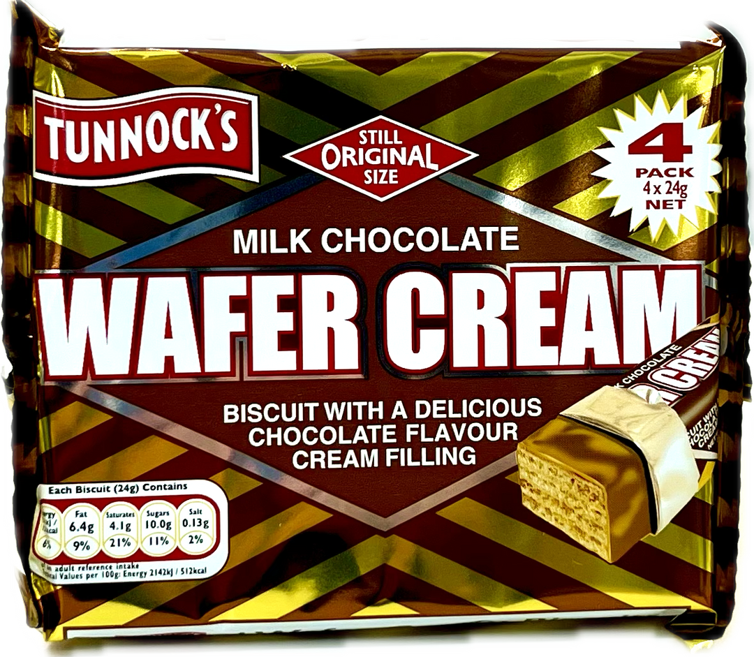 Tunnock's Wafer Cream 4 x 24g