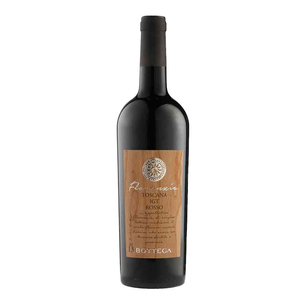 Bottega Florenzia Toscana IGT Rosso 75 cl black bottle with brown label