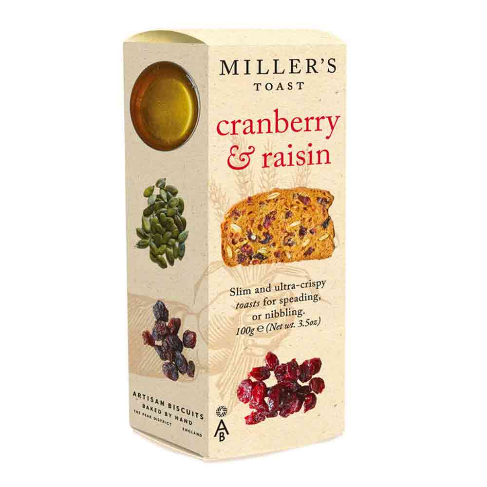 Artisan Biscuits Miller's Toast Cranberry & Raisin 100g