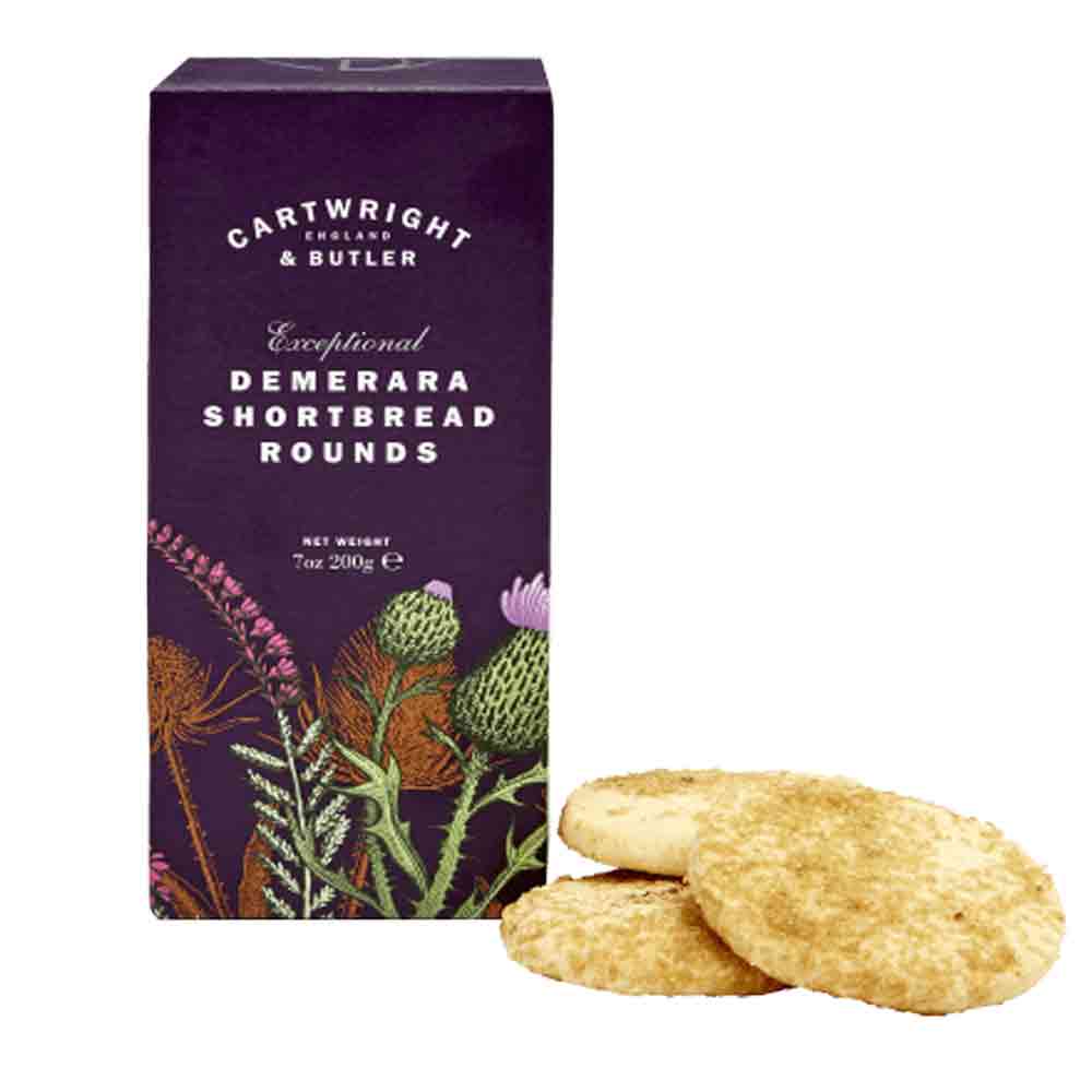 Cartwright & Butler Demerara Shortbread Rounds in Carton Box 200g