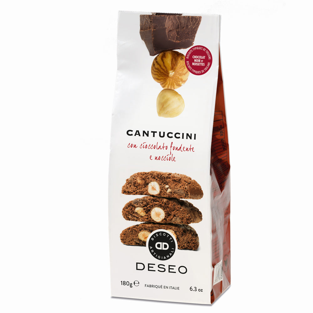 Deseo Hazelnuts and Extra Dark Chocolate Cantuccini in Pouch 180g