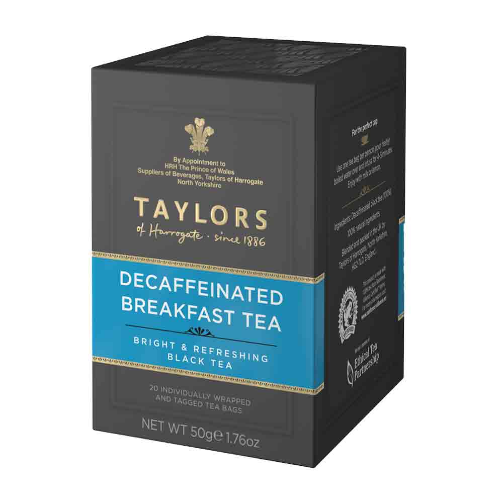 Taylors of Harrogate Decaffeinated Breakfast Tea Bags 20 Sachets