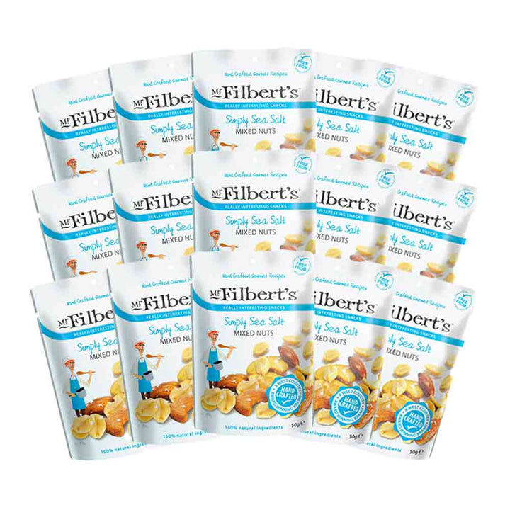 Mr Filbert's Sea Salt Mixed Nuts 40g (1 Case, 20pcs x 50g)