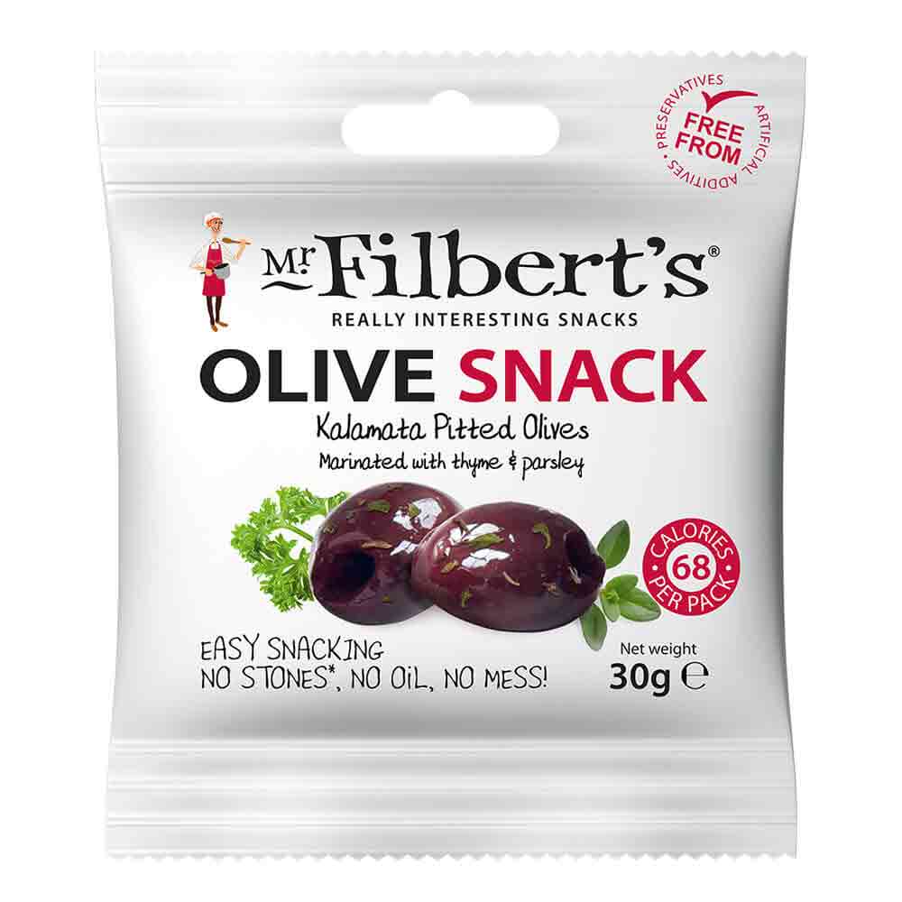 Mr Filbert's Kalamata Pitted Olives with Thyme and Parsley 30g