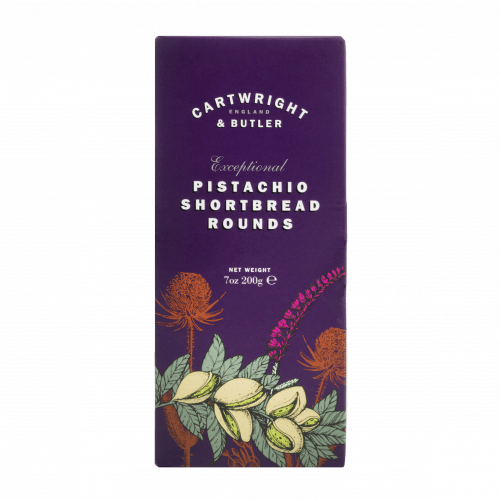 Cartwright and Butler Pistachio Shortbread Rounds in Box 200g
