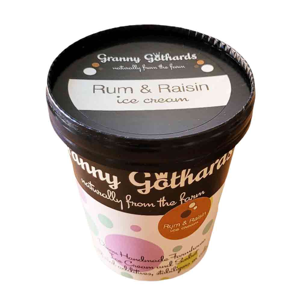 Granny Gothards Rum & Raisin Ice Cream 500ml