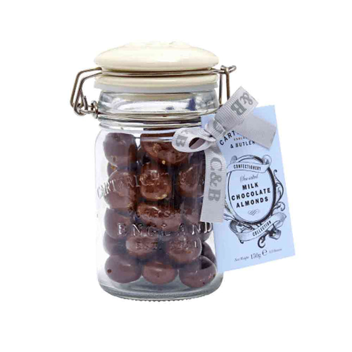Cartwright & Butler Sea Salted Almonds in Milk Chocolate in Jar 150g [ July 2024]