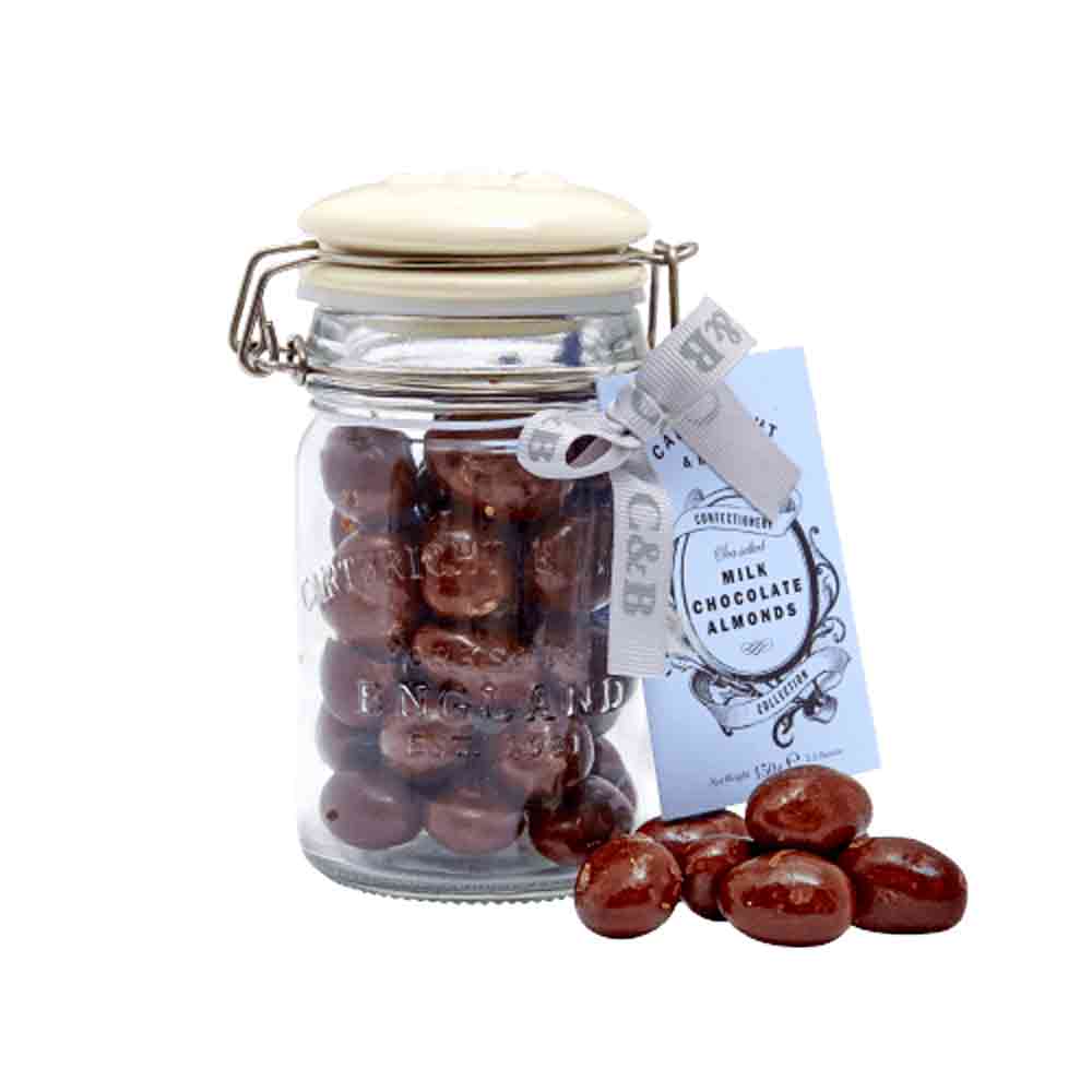 Cartwright & Butler Sea Salted Almonds in Milk Chocolate in Jar 150g [ July 2024]