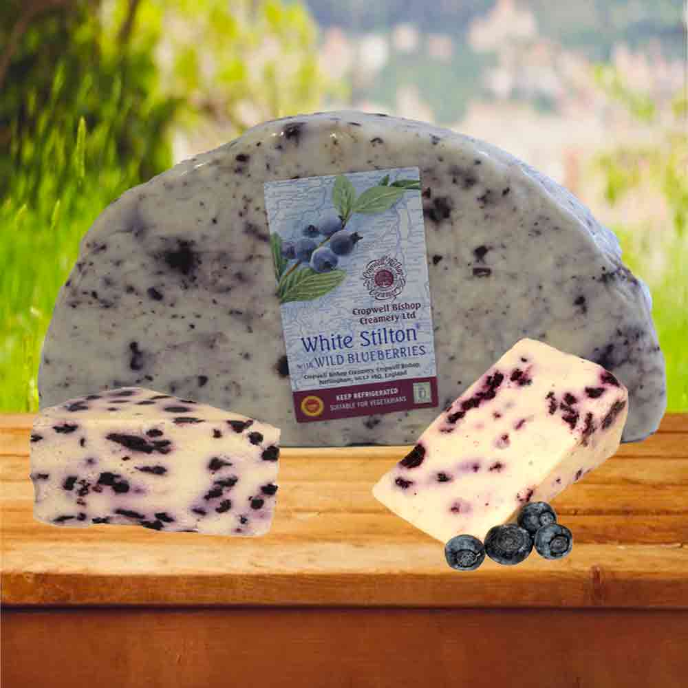 Cropwell Bishop Creamery I White Stilton with Wild Blueberries