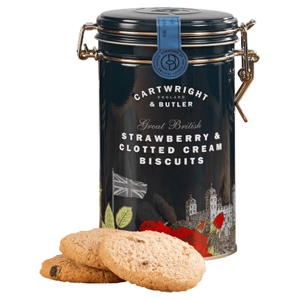 Cartwright & Butler The London Collection: Strawberry & Clotted Cream Biscuits Tin 200g [ 15 OCT 2024]