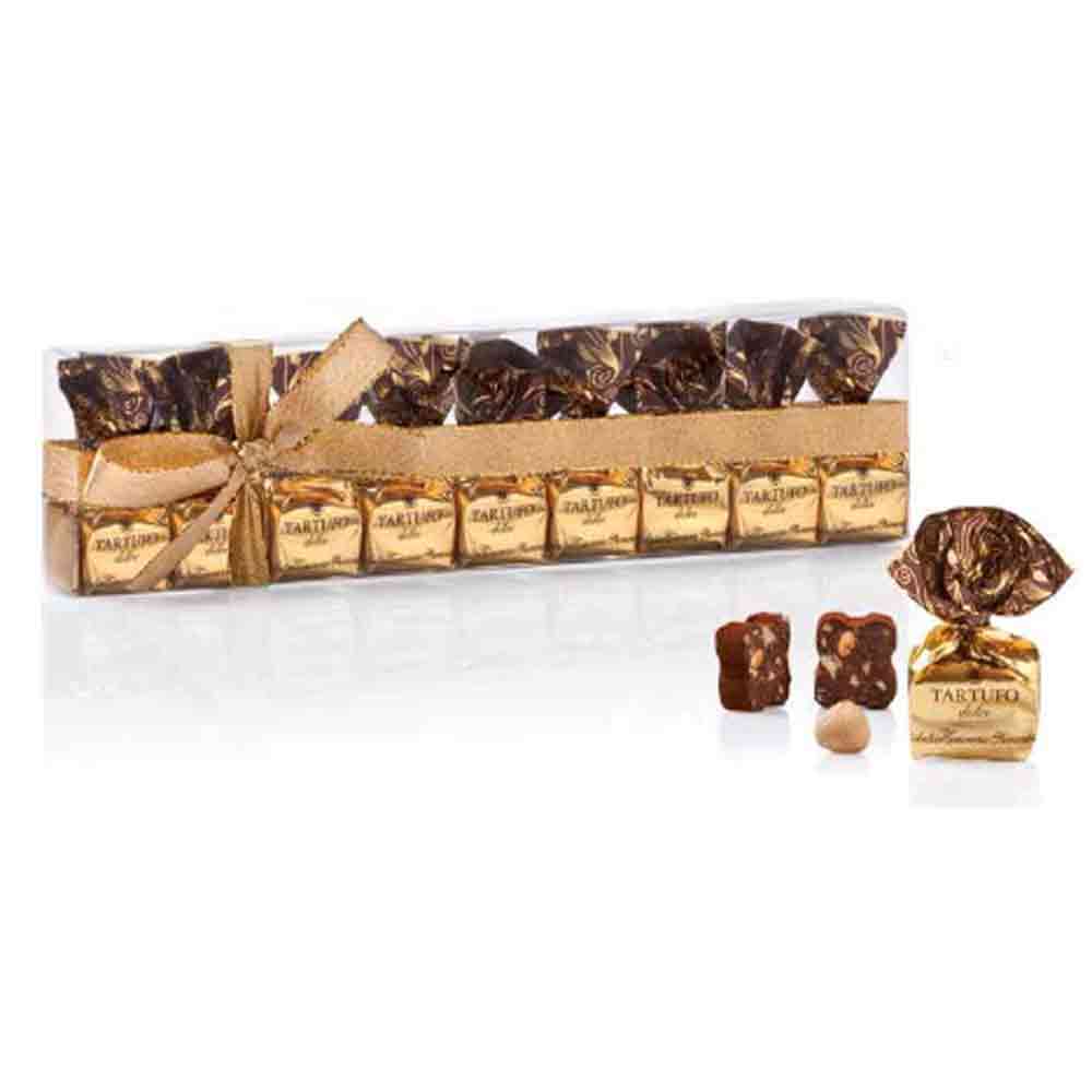 Antica Torroneria Piemontese Dark Chocolate Truffles in Gold Wrapper 125g