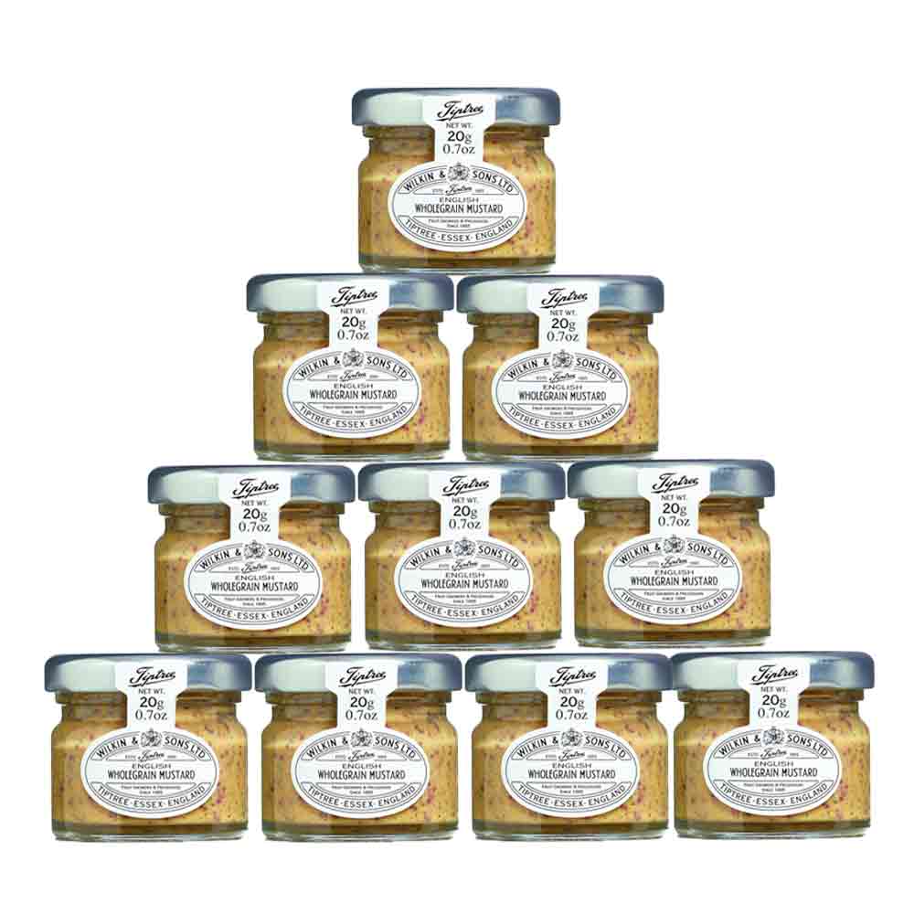 Tiptree Mini English Wholegrain Mustard 28g x 10 bottles