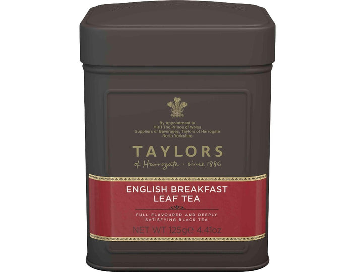 taylors caddy english breakfast tea leaves 125 grams