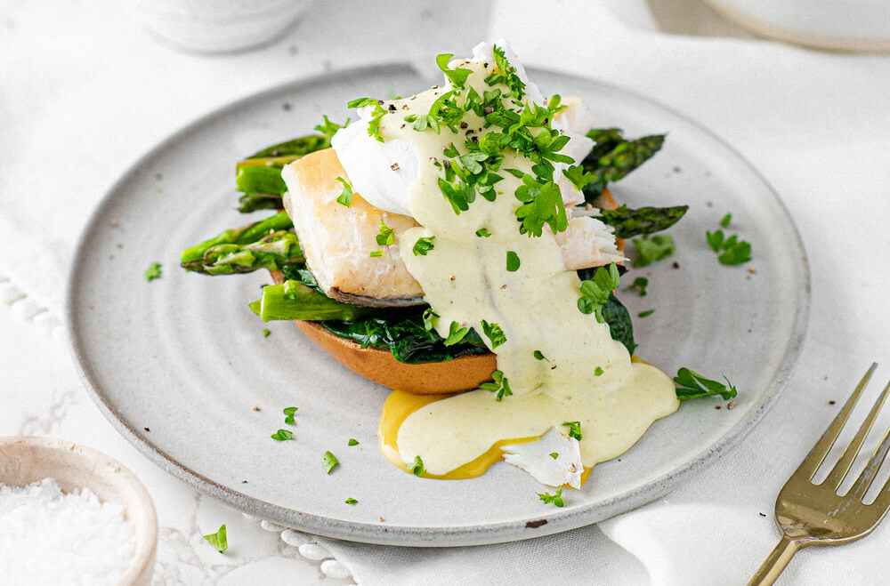 Smoked Haddock With Asparagus & Poached Egg