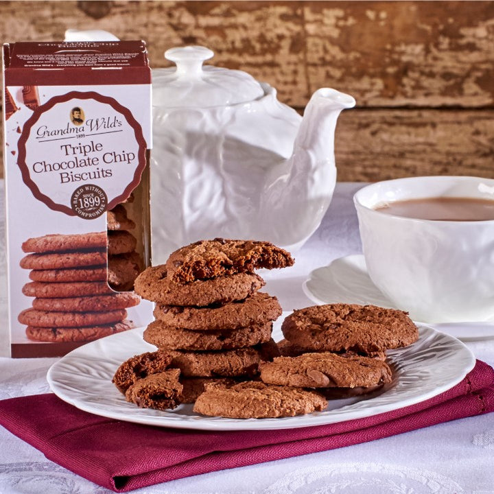 Grandma Wild's Triple Chocolate Chip Biscuits Window Box 150g