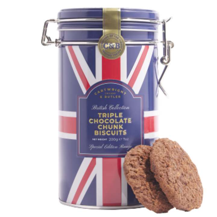 Great British Collection - Triple Chocolate Chunk Biscuits in Tin 200g [Sep 2025]