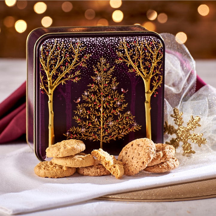 Grandma Wild Embossed Golden Christmas Tree Tin [1645]