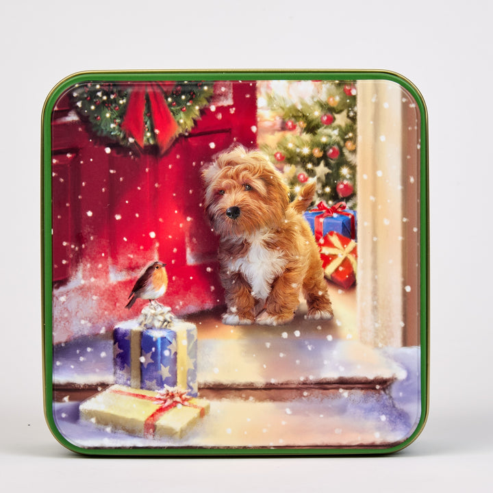 Grandma Wild's Embossed Cockapoo on a Doorstep Tin 200g [1807]