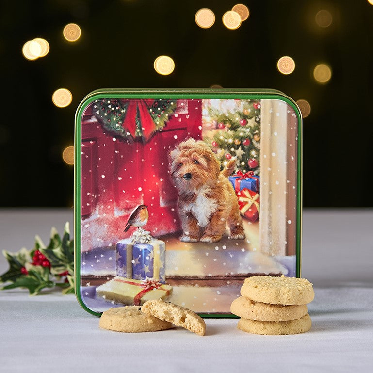 Grandma Wild's Embossed Cockapoo on a Doorstep Tin 200g [1807]