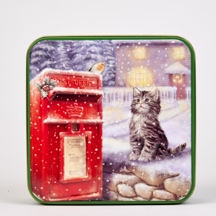 Grandma Wild's Embossed Kitten & Postbox Tin 200g  [1809]