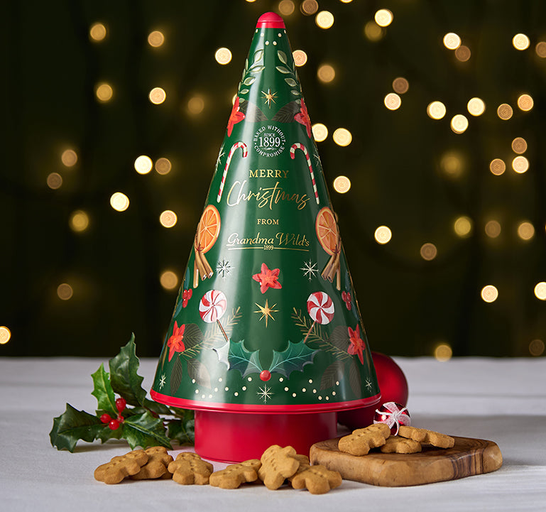 Grandma Wild's Christmas Candy Cane Musical Tree Tin 250g [1813]