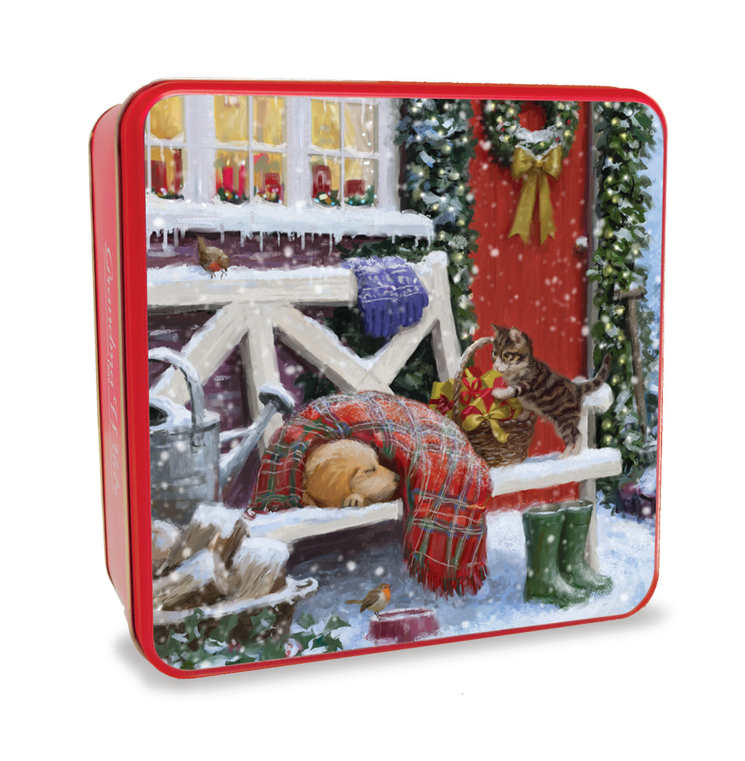 Grandma Wild's Embossed Winter Garden Dognap Tin 200g [1864]