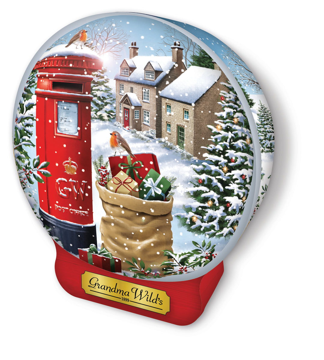 Grandma Wild's Snow Globe Post Box Tin 200g [1870]