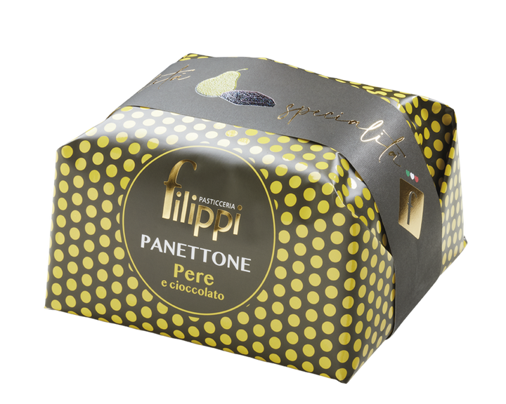 Filippi Panettone with Candied Pears and Dark Chocolate 500g/1000g [GREEN POKA][SPE 7203/7205]
