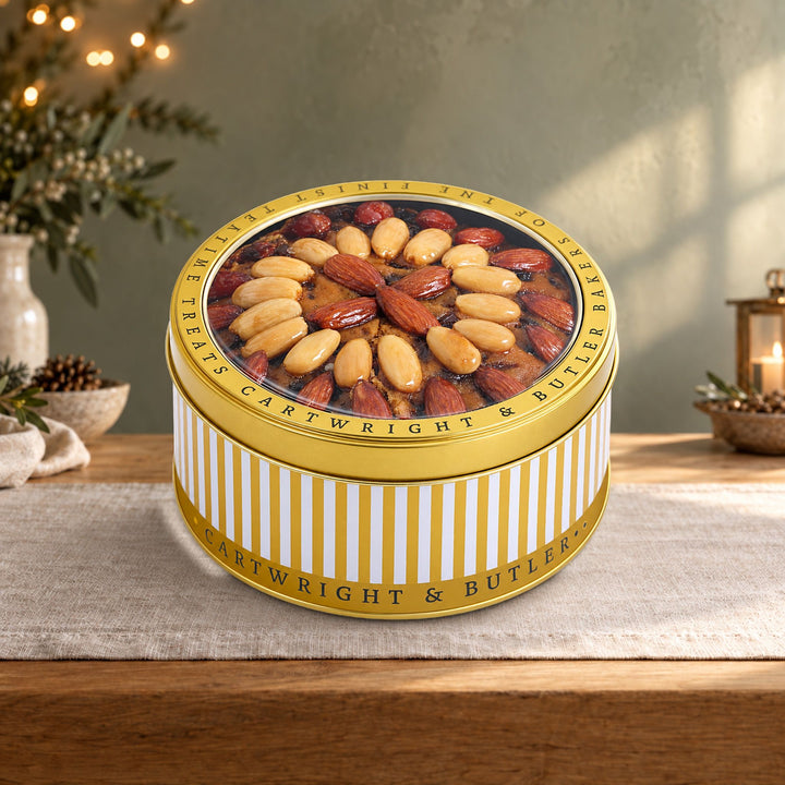 C&B Gold Christmas - Decorated Jewel Fruit Cake in Round Tin 700g [4495]