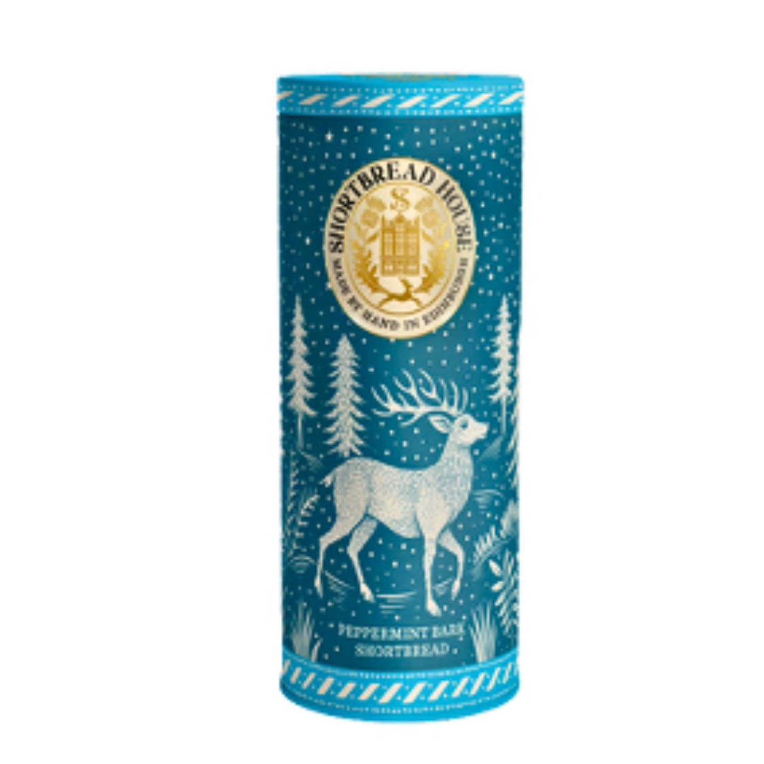 Shortbread with Peppermint Bark in Tin BLUE 200g